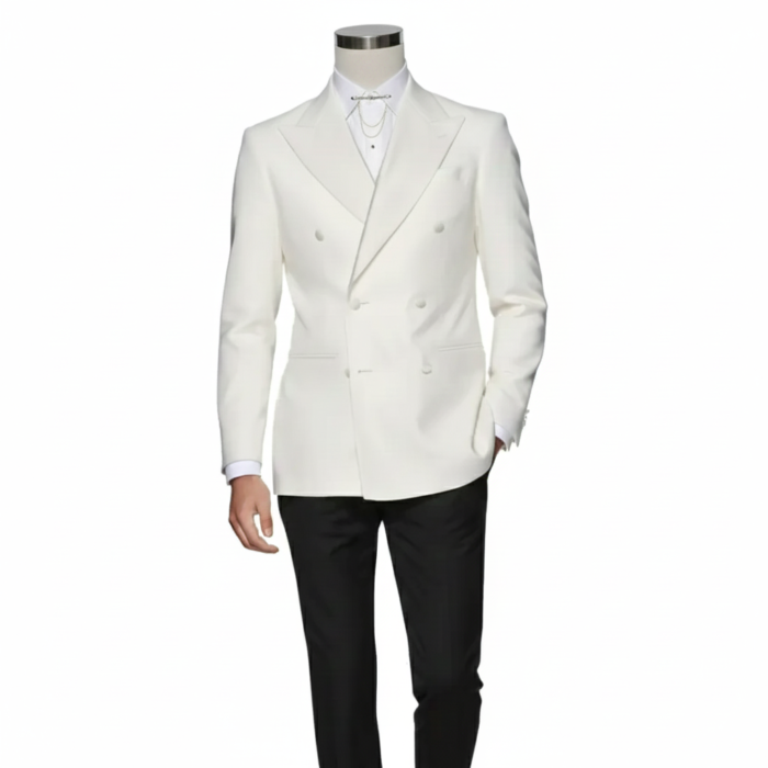 Green Double-Breasted Tuxedo Suit