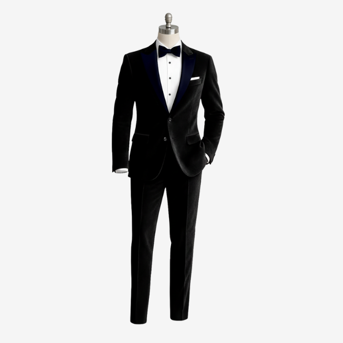 Jadevel Black & Blue Velvet Tuxedo