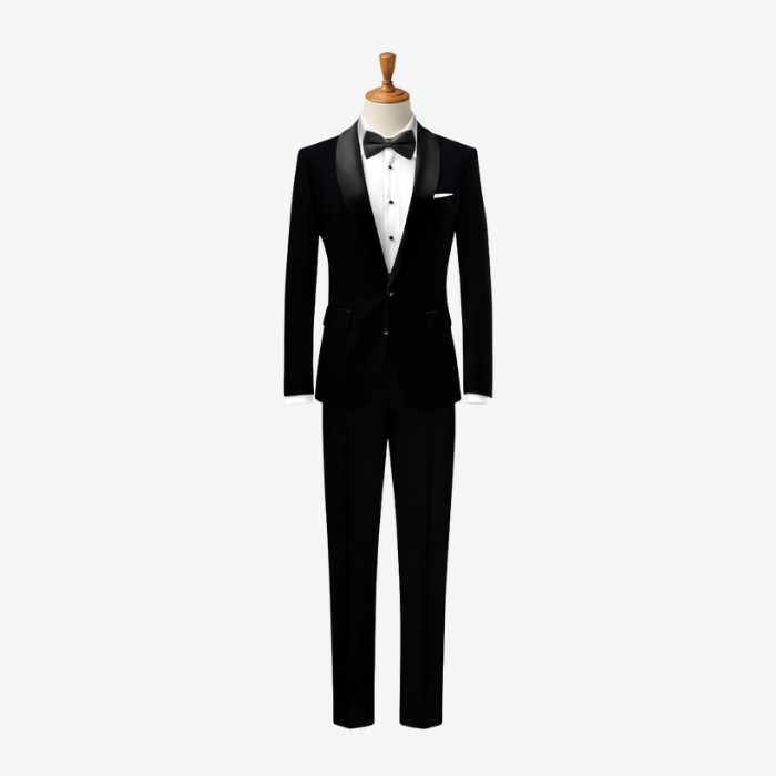 Noirex Korean Black Stretch Tuxedo