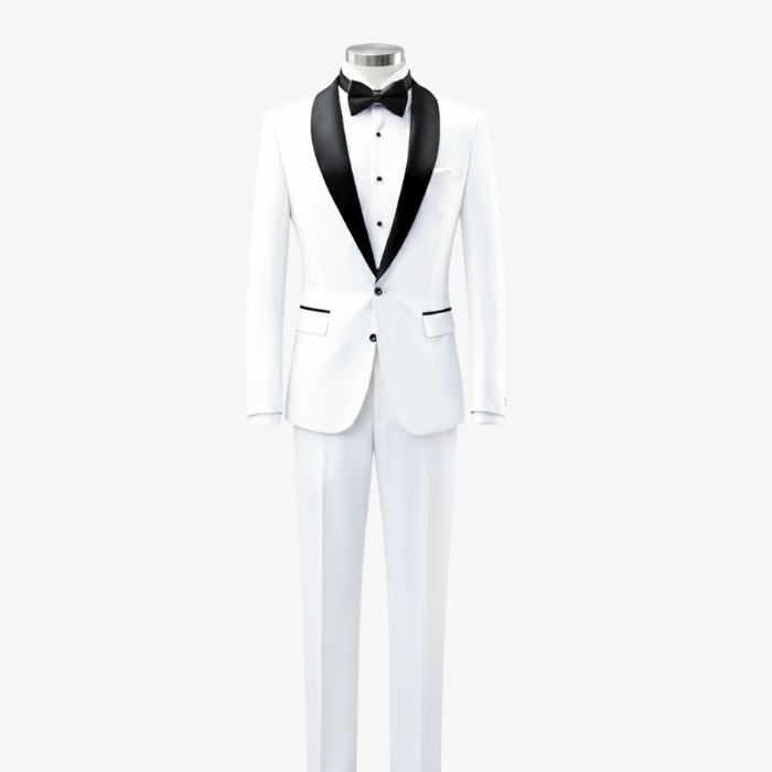 Bright White Sheen Tuxedo